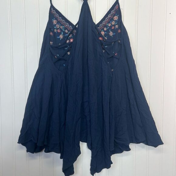 Miss Me Jeans Women's Lace Tank Top blue Size Large - Picture 13 of 16